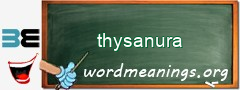 WordMeaning blackboard for thysanura